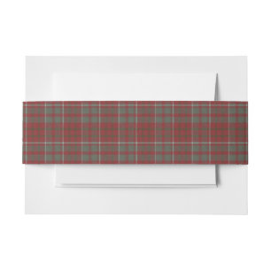Cameron Lochiel Scottish Tartan Invitation Belly Band