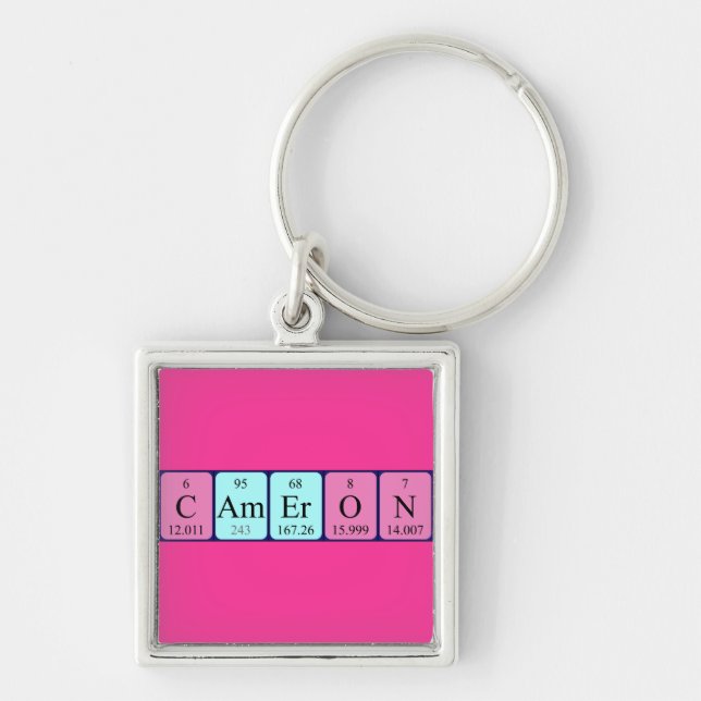 Cameron periodic table name keyring (Front)