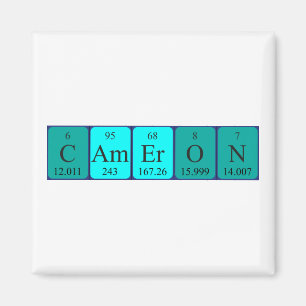 Cameron periodic table name magnet