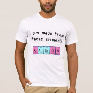 Cameron periodic table name shirt