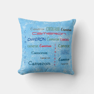 Cameron Personalised Many Name Custom Cushion