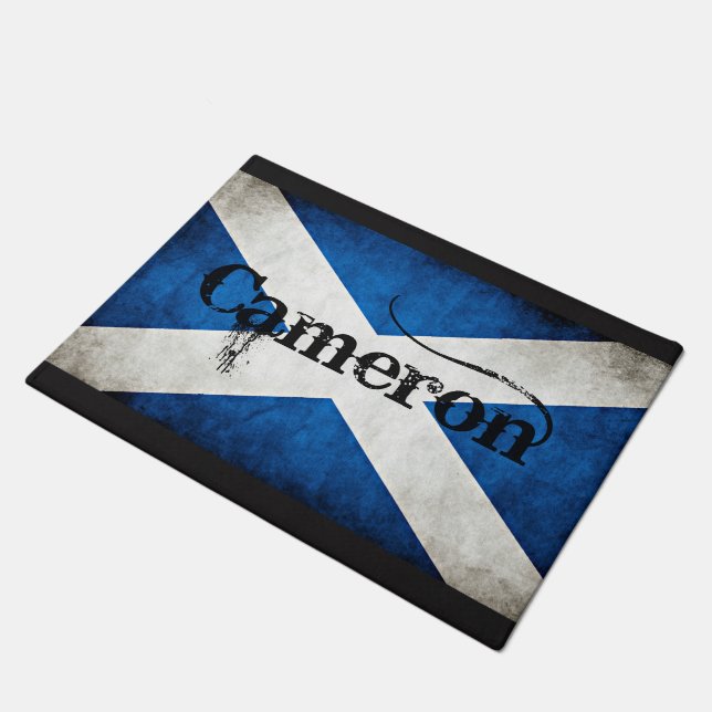 Cameron Scotland Flag Doormat (Angled)