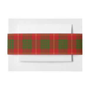 Cameron Scottish Tartan Belly Band Invitation Belly Band