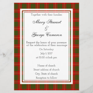 Cameron Scottish Wedding Invitation