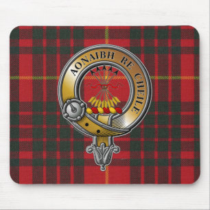 Cameron Tartan & Badge Mouse Pad