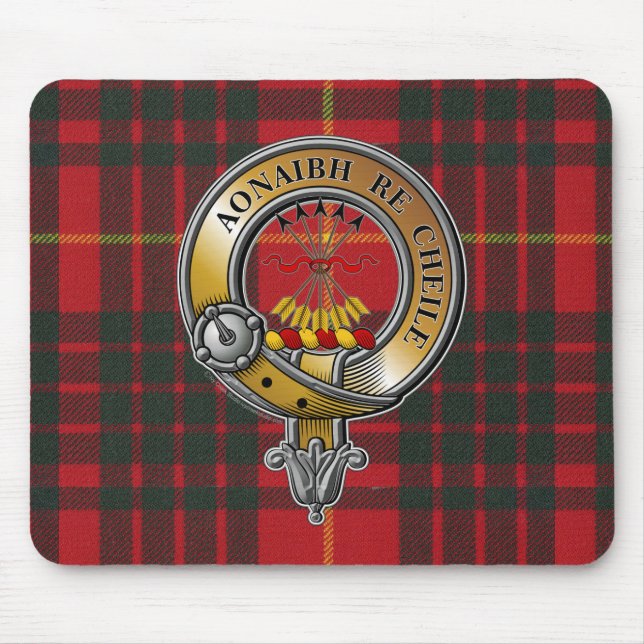 Cameron Tartan & Badge Mouse Pad (Front)