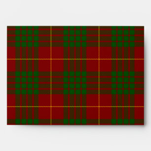 Cameron tartan red green plaid envelope