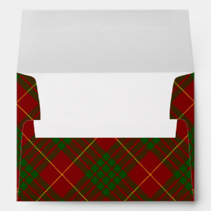 Cameron tartan red green plaid envelope