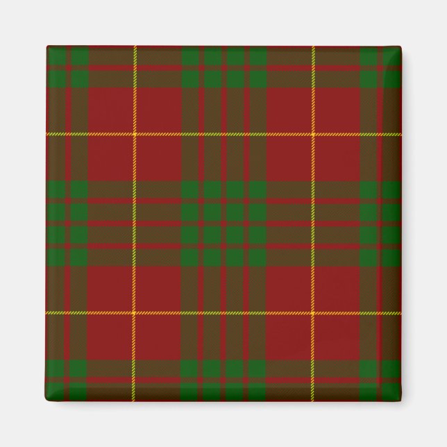 Cameron tartan red green plaid magnet (Front)