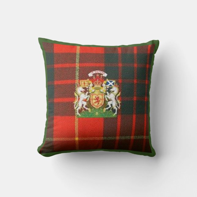 CAMERON TARTAN & SCOTS ROYAL DEVICE CUSHION (Front)