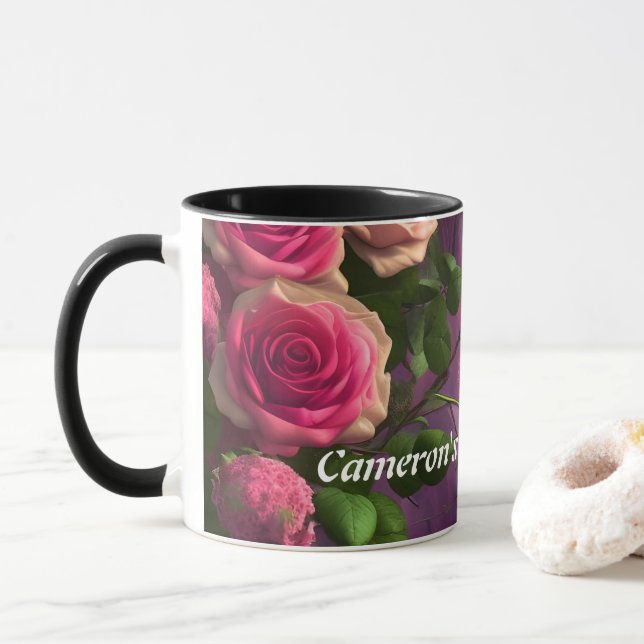 Cameron's Morning Tea Personalised Customisable Mug (With Donut)