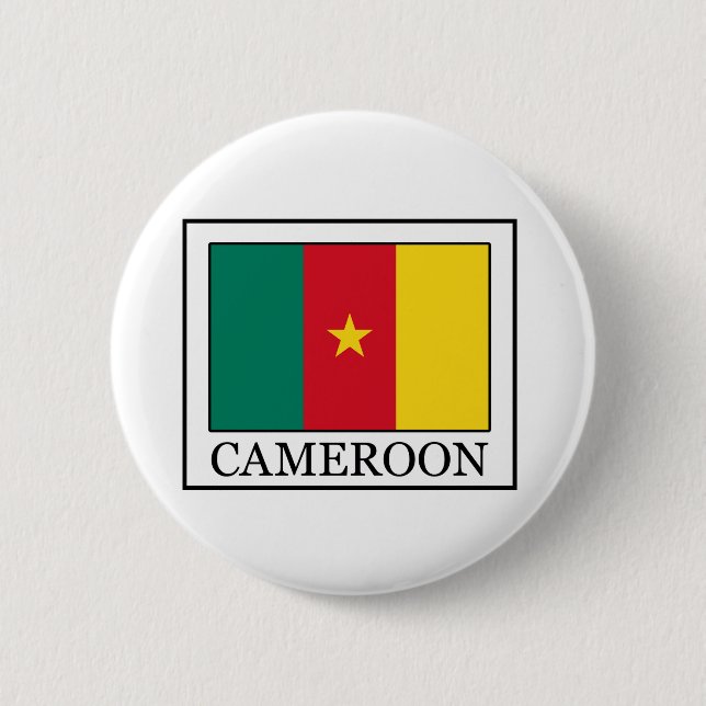 Cameroon 6 Cm Round Badge (Front)