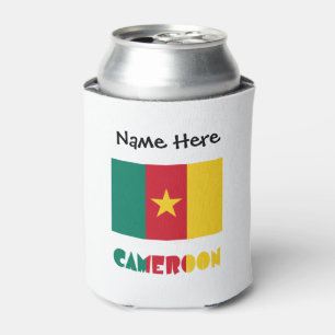 Cameroon and Cameroonian Flag Personalised  Can Cooler
