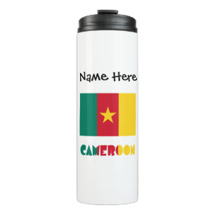 Cameroon and Cameroonian Flag Personalised Thermal Tumbler