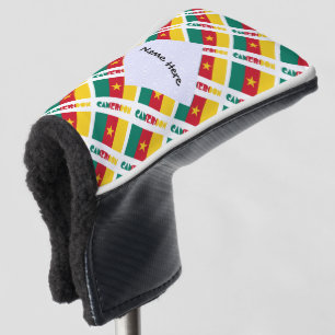 Cameroon and Cameroonian Flag Tiled Personalised  Golf Head Cover