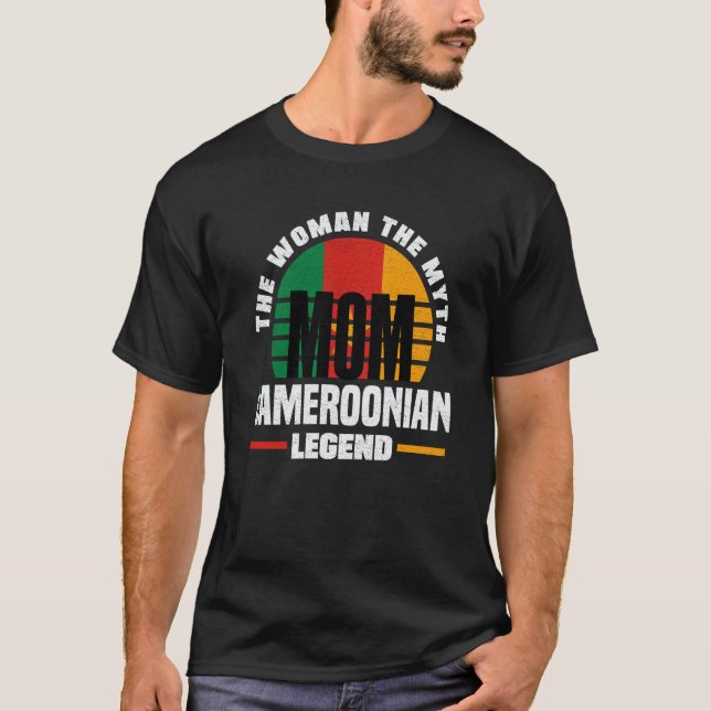 Cameroon Cameroonian Cameroon Flag Mothers Day  1 T-Shirt (Front)