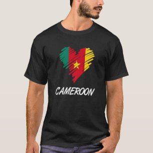 Cameroon Cameroonian Flag Proud Heart Love Flag Me T-Shirt