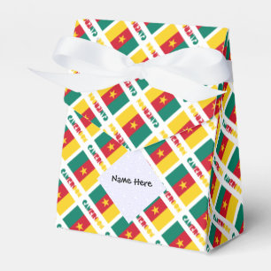 Cameroon Cameroonian Flag Tiled Personalised Favour Box