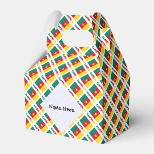 Cameroon Cameroonian Flag Tiled Personalised Favour Box