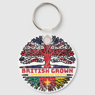Cameroon Cameroonian Uk United Kingdom British Key Ring