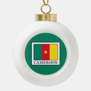 Cameroon Ceramic Ball Christmas Ornament