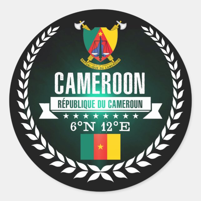 Cameroon Classic Round Sticker (Front)