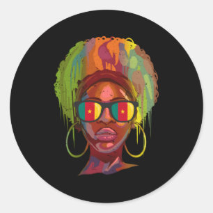 Cameroon Classic Round Sticker