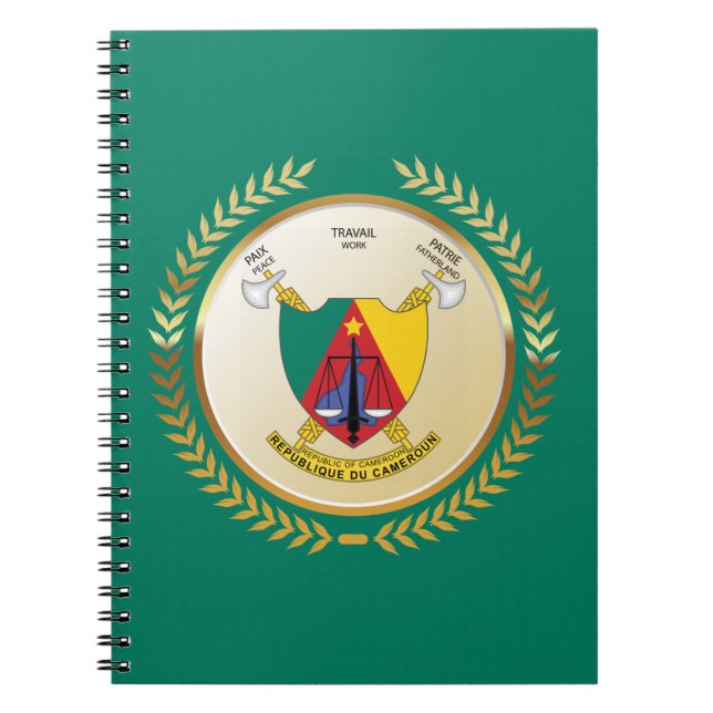 Cameroon Coat of Arms Notebook (Front)