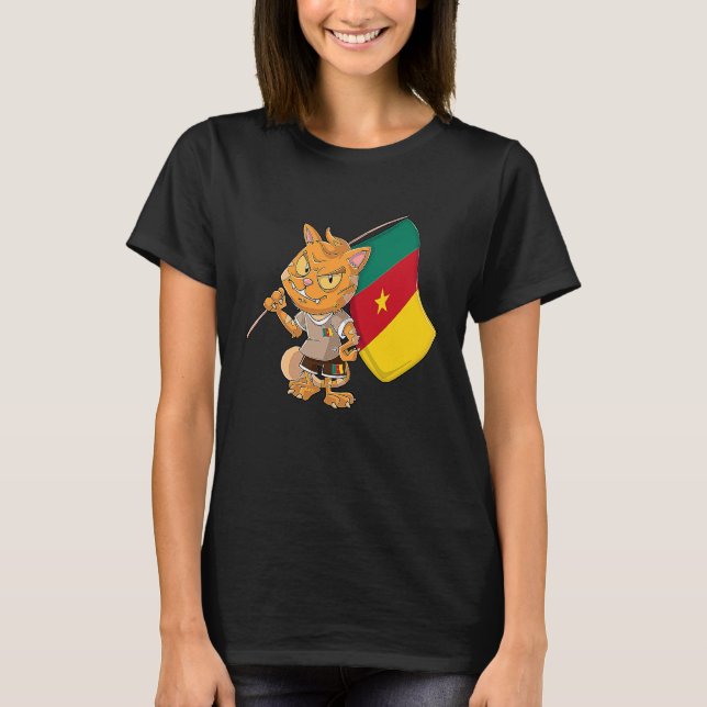 Cameroon fan cat T-Shirt (Front)