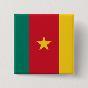 Cameroon Flag 15 Cm Square Badge