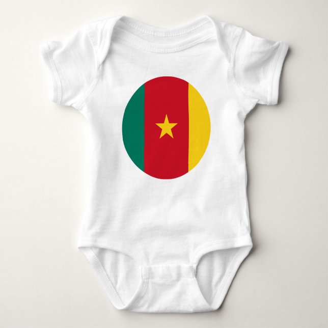 Cameroon flag  baby jersey bodysuit (Front)