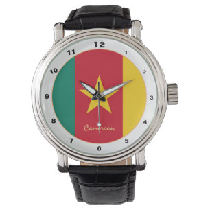 Cameroon Flag & Cameroon trendy fashion /design Watch