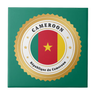 Cameroon Flag Ceramic Tile