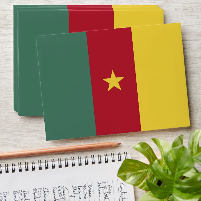 Cameroon flag envelope (Stacked)