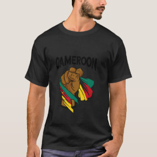 Cameroon Flag Handfist Cameroonian Roots Camerooni T-Shirt