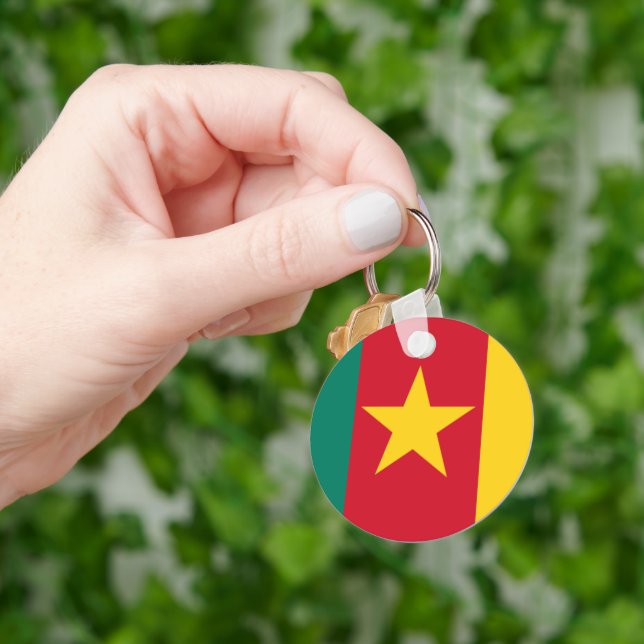 Cameroon Flag Key Ring (Hand)