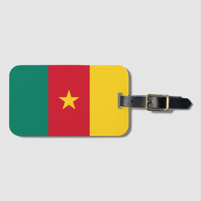 Cameroon flag Luggage Tag (Front Horizontal)