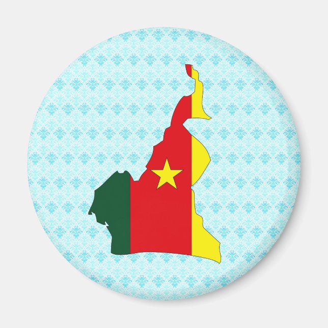 Cameroon Flag Map full size Magnet (Front)