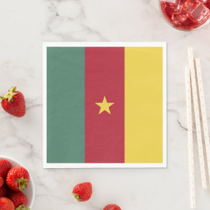 Cameroon flag napkin
