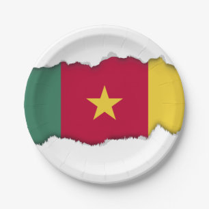 Cameroon Flag Paper Plate