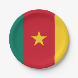 Cameroon Flag Paper Plate