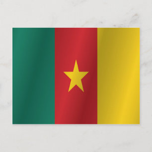 Cameroon flag postcard