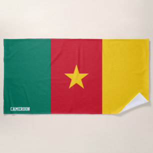 Cameroon Flag Splendid Patriotic Beach Towel