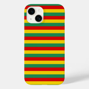 cameroon flag stripes country pattern green red ye Case-Mate iPhone 14 case