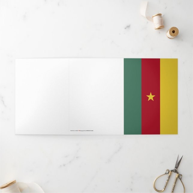 Cameroon flag Tri-Fold card (Outside)