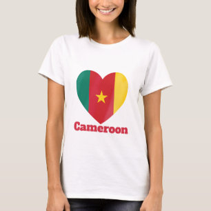Cameroon Heart Flag T-Shirt