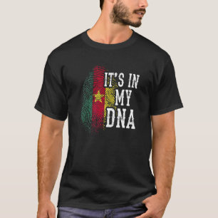 Cameroon Heritage Roots Flag DNA Vintage Soccer Re T-Shirt