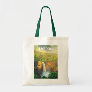 Cameroon Illustration Travel Art Vintage Tote Bag