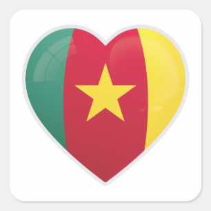 Cameroon Love Icon Square Sticker
