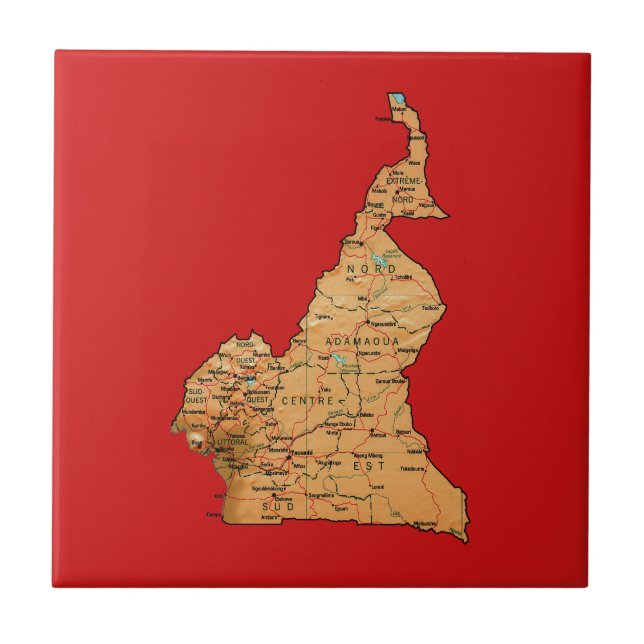 Cameroon Map Tile (Front)